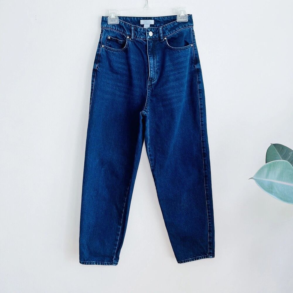 H&M Mom Jeans 5-pocket jeans in dark denim Sz 6